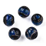 Handmade Gold Sand Lampwork Beads