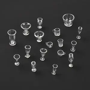 17Pcs Transparent Plastic Food Play Cup Set