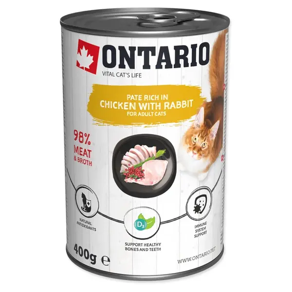 ONTARIO Konzerva kuřecí paté s králíkem 400 g