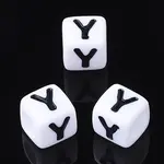 Acrylic Horizontal Hole Letter Beads