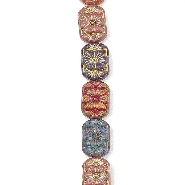 Painted Glass Beads Strands