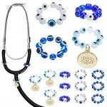 16Pcs 4 Styles Handmade Lampwork Stethoscope Pendant Decorations