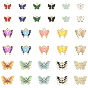 18Pcs 3 Styles Alloy Enamel Charms