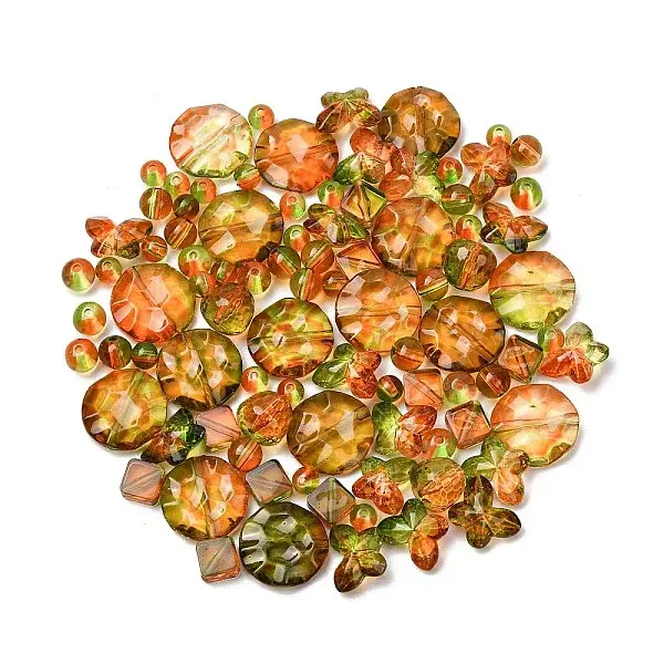 Two Tone Transparent Acrylic Beads