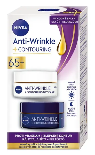 Nivea Dárková sada pro zlepšení kontur zralé pleti 65+ Anti-Wrinkle