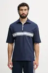 HUGO pánske s bavlnou NAUTIX ZIP POLO