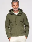 Ombre Men's functional transitional jacket with hood - olive