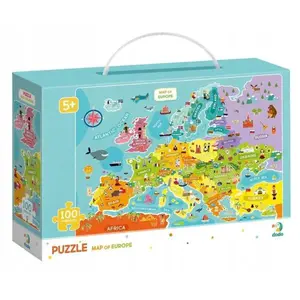 Puzzle 64x46cm mapa Evropy 100 dílků