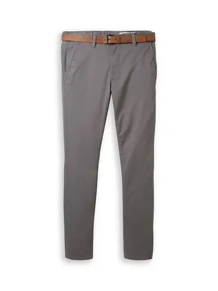 TOM TAILOR DENIM Chino nohavice  sivobéžová