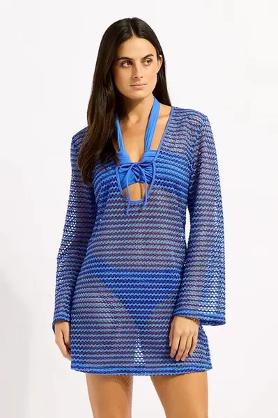 Seafolly plážové šaty dámske Mesh Effect Cover Up