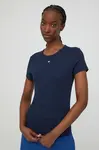 Tommy Jeans basic tričko dámske bavlnené s elastanom