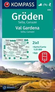 Gröden, Val Gardena, Sella, Canazei, 1:25 000
