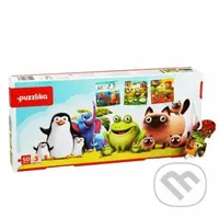Oblíbená zvířátka 3 v 1 (dřevěné puzzle) - hra z kategorie Maxi dílky