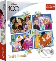 Disney 100 let: Disneyho veselý svět 4v1 - puzzle z kategorie 15 - 60 dílků