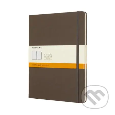 Moleskine - hnedý zápisník (veľký, linajkovaný)