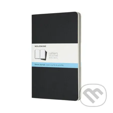 Moleskine - zošity čierne (sada 3 ks) (stredné, bodkované)