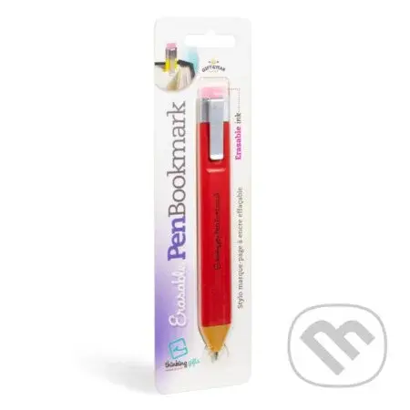 Záložka do knihy gumovatelné pero - červená