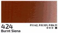 Akrylová barva Rosa 75ml – 424 burnt siena
