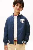 Dětská oboustranná bomber bunda Tommy Hilfiger tmavomodrá barva, KB0KB09740