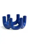 Dekorativní svícen &k amsterdam churros blue 11 cm modrá barva