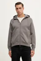 Mikina Armani Exchange pánská, šedá barva, s kapucí, hladká, XM001891 AF10818