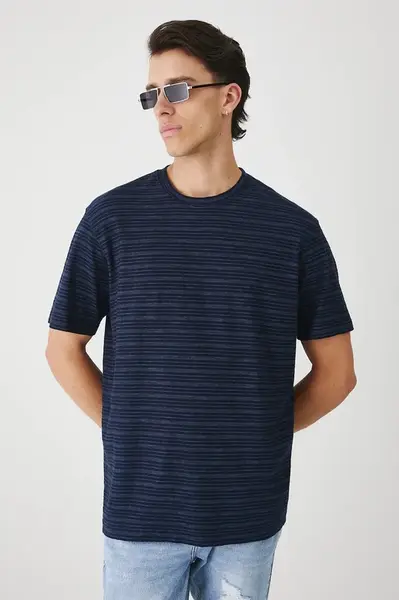 Bavlněné tričko Medicine pánské, tmavomodrá barva