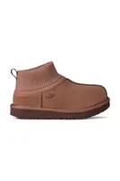 Dětské semišové sněhule UGG KIDS CLASSIC ULTRA STRETCH CUFF černá barva, 1157702K
