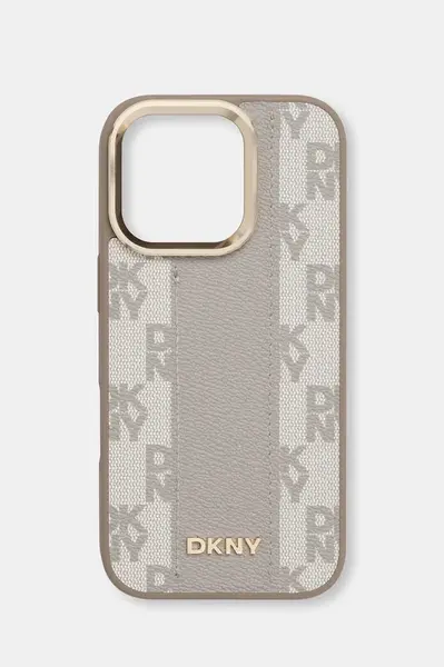 Obal na telefon Dkny iPhone 16 Pro šedá barva, DKHMP16LPCPVSLE