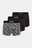 Boxerky Levi's 3-pack pánské, černá barva, 37149-1033