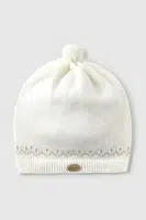 Kojenecká čepice Mayoral Newborn béžová barva, 9936