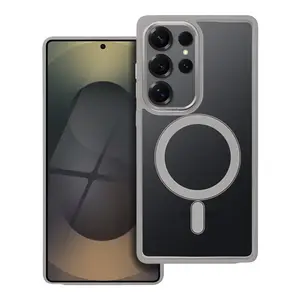 Zadní kryt COLOR EDGE MAG COVER case compatible with MagSafe pro Samsung Galaxy S25 Ultra, titanově šedá