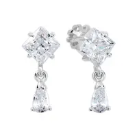 Soliter Třpytivé stříbrné náušnice se zirkony 436 001 00523 04