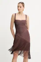 Šaty Herve Leger Josephine červená barva, mini, přiléhavé, FRI8513807