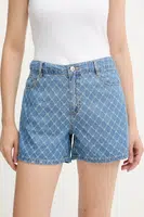 Džínové šortky Morgan dámské, modrá barva, high waist, SHEL