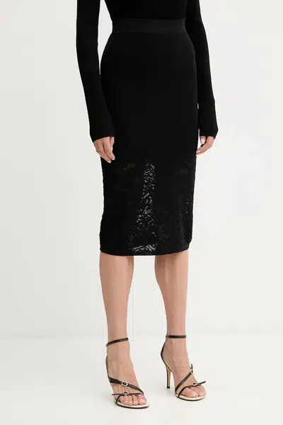 Sukně Patrizia Pepe černá barva, midi, pouzdrová, 8G0482 K284