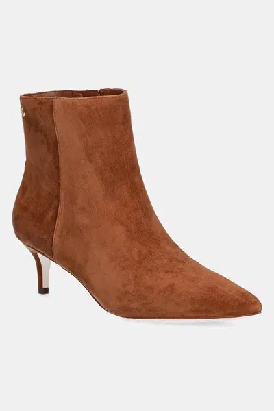Semišové boty Lauren Ralph Lauren Mckay Bt Hl dámské, hnědá barva, na podpatku, 802967779002