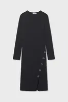 Dívčí šaty Mayoral černá barva, midi, přiléhavé, 7915