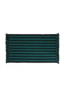Vlněný kobereček HAY Stripes and Stripes 52 x 95 cm zelená barva