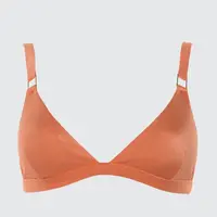 Trendyol Bright Bikini Top with Orange Textured Accessory Detail
