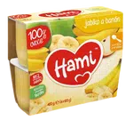 HAMI ovocný příkrm 100% ovoce jablko a banán 4 x 100 g