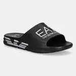 Pantofle EA7 Emporio Armani pánské, černá barva, AF18618.7X000356