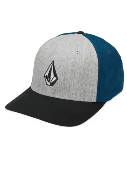 Volcom kšiltovka Full Stone Hthr Flexfit Deep Blue | Černá | Velikost L/XL