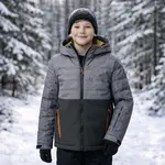 Chlapecká zimní bunda killtec 178 šedá/černá 128