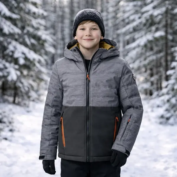 Chlapecká zimní bunda killtec 178 šedá/černá 128