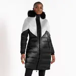 Dámský prošívaný kabát dare2b suppression stříbrná/černá 38