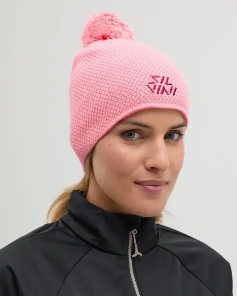 Unisex pletená čepice silvini airoso růžová s/m