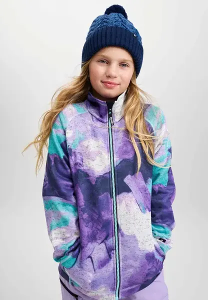 Dětská fleecová mikina reima niksini fialová 158