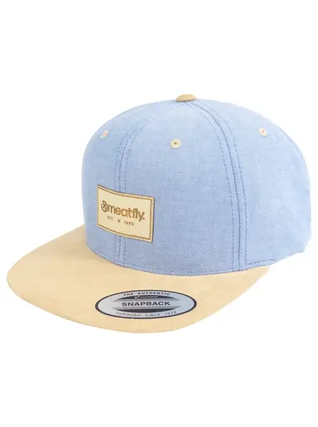 Meatfly kšiltovka Gruman Premium Snapback Blue/Beige | Modrá | Velikost One Size