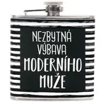 ALBI NEZBYTNÁ VÝBAVA MODERNÍHO MUŽE Dárková placatka, černá, velikost 175 ML