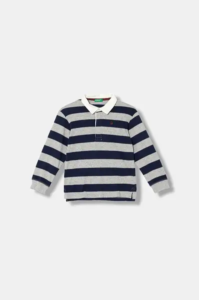 Detská bavlnená polokošeľa United Colors of Benetton